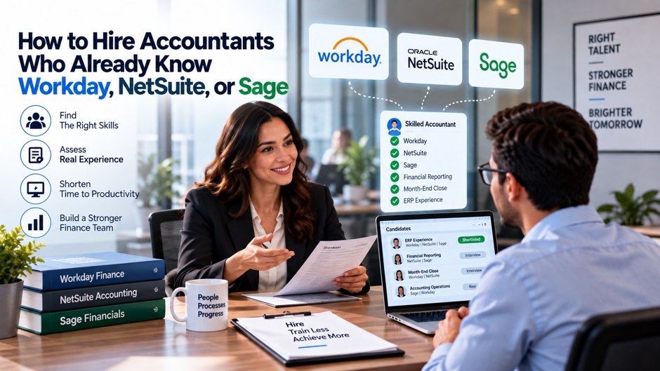 Hire Accountants With Workday, NetSuite, or Sage Experience