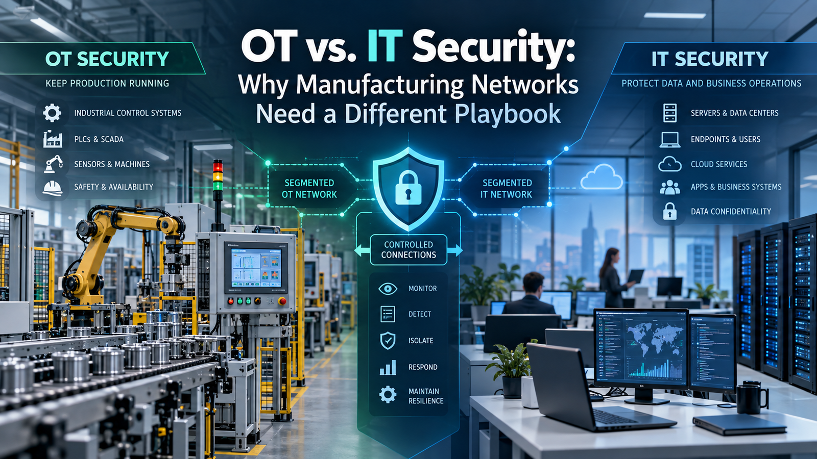 OT vs. IT Security Why Manufacturing Networks Need a Different Playbook
